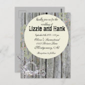 Rustic Elegant Floral Wedding Briefkaart (Voorkant / Achterkant)