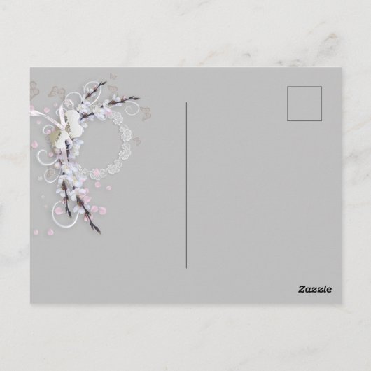 Rustic Elegant Floral Wedding Briefkaart (Achterkant)