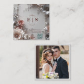 Rustic Elegant Floral Wedding Informatiekaartje (Voorkant / Achterkant)