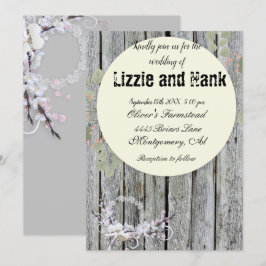 Rustic Elegant Floral Wedding Kaart
