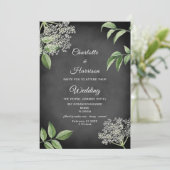Rustic Elegant Floral Wedding Kaart (Staand voorkant)