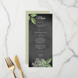 Rustic Elegant Floral Wedding Menu