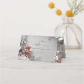 Rustic Elegant Floral Wedding Plaatskaartje (Voorkant)