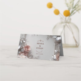 Rustic Elegant Floral Wedding Plaatskaartje