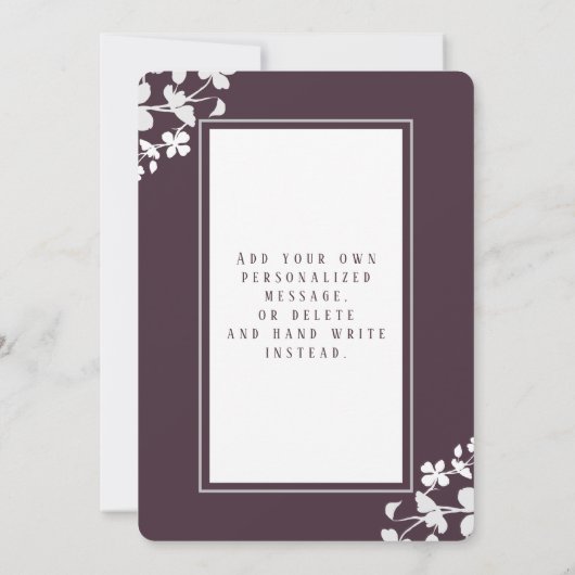 Rustic Elegant Foto aankondiging (Achterkant)