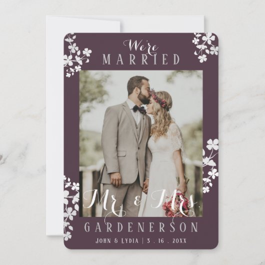 Rustic Elegant Foto aankondiging (Voorkant)