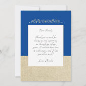 Rustic Elegant Gold Ornament 2 Foto Afstuderen Bedankkaart (Achterkant)