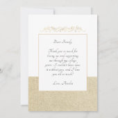 Rustic Elegant Gold Ornament 2 Foto Afstuderen Bedankkaart (Achterkant)