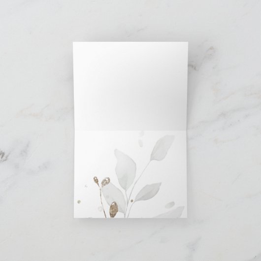 Rustic Elegant Green Waterverf Hartelijk dank Bedankkaart (Binnen)