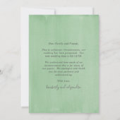 Rustic Elegant Greenery Calendar verander de Datum Aankondiging (Achterkant)