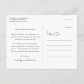 Rustic Elegant Greenery Calendar verander de Datum Aankondigingskaart (Achterkant)