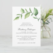 Rustic Elegant Greenery Death Jubileum Kaart (Staand voorkant)