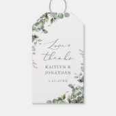Rustic Elegant Greenery Eucalyptus Wedding Cadeaulabel (Voorkant)