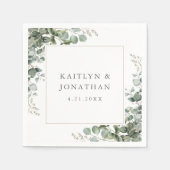 Rustic Elegant Greenery Eucalyptus Wedding Servet (Voorkant)