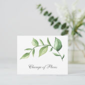 Rustic Elegant Greenery Wedding Postponement Aankondigingskaart (Staand voorkant)