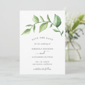 Rustic Elegant Greenery Wedding Save The Date (Staand voorkant)