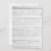 Rustic Elegant Grey Wood Gold Antlers Baby shower Kaart (Achterkant)