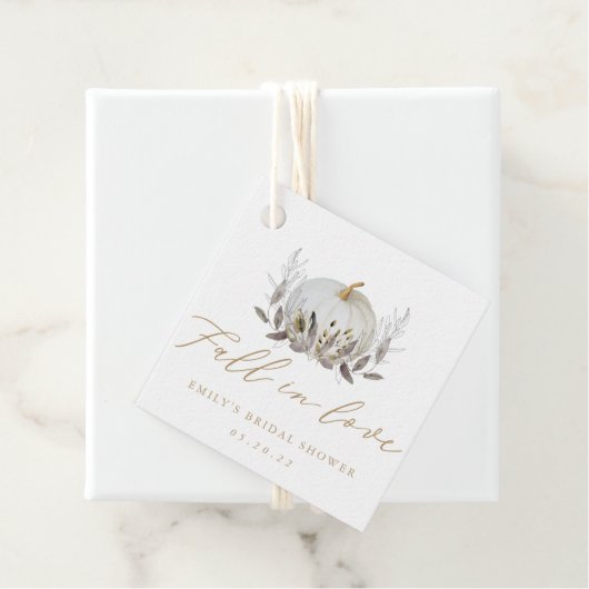 Rustic Elegant Herfst in Love Wedding Vrijgezellen Bedankjes Labels (In situ)