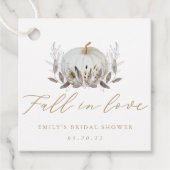 Rustic Elegant Herfst in Love Wedding Vrijgezellen Bedankjes Labels (Voorkant)