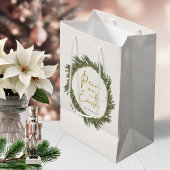 Rustic Elegant Kerstmis Wreater Peace on Earth Medium Cadeauzakje