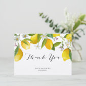 Rustic Elegant Lemon Vrijgezellenfeest Bedankt voo (Staand voorkant)