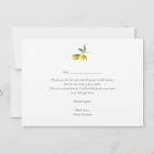 Rustic Elegant Lemon Vrijgezellenfeest Bedankt voo (Achterkant)