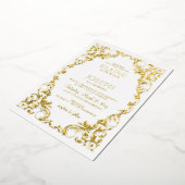 Rustic Elegant  Lijst Wedding Folie Uitnodiging (Gedraaid)