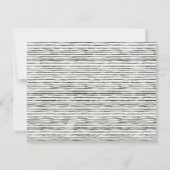 Rustic Elegant Modern 3 Monogram Zwarte Stripes Notitiekaartje (Achterkant)