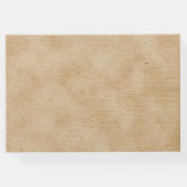 Rustic Elegant  Monogram Burlap Wedding Gastenboek (Achterkant)