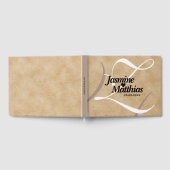 Rustic Elegant  Monogram Burlap Wedding Gastenboek (Volledig)