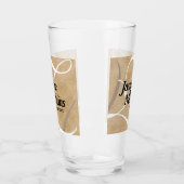 Rustic Elegant Monogram Burlap Wedding Glas (Links)