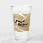 Rustic Elegant Monogram Burlap Wedding Glas (Voorkant)