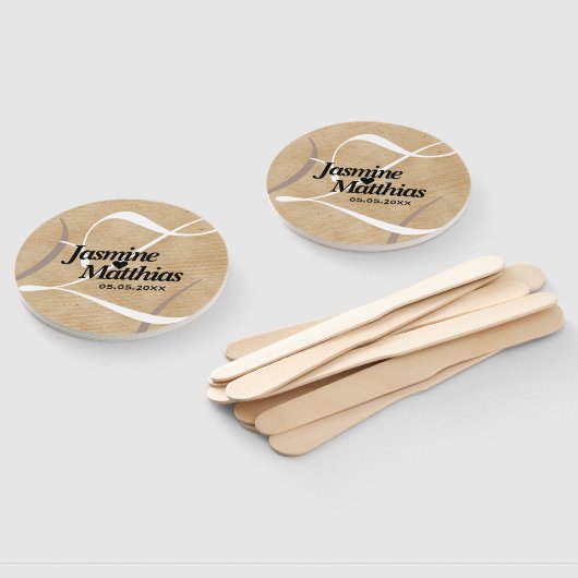 Rustic Elegant  Monogram Burlap Wedding Handwaaier (Niet-gemonteerd)