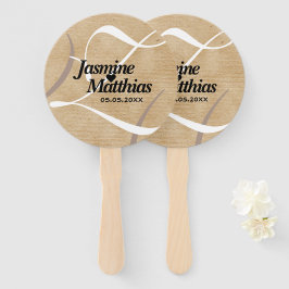 Rustic Elegant  Monogram Burlap Wedding Handwaaier
