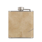 Rustic Elegant  Monogram Burlap Wedding Heupfles (Achterkant)