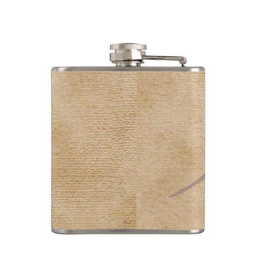 Rustic Elegant  Monogram Burlap Wedding Heupfles (Achterkant)