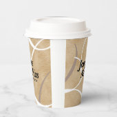 Rustic Elegant  Monogram Burlap Wedding Papieren Bekers (Links)