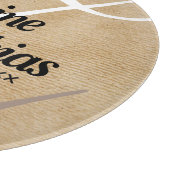 Rustic Elegant  Monogram Burlap Wedding Snijplank (Hoek)