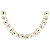 Rustic Elegant Mr. en Mrs Custom Monogram Initiaal Vlaggetjes (Alle)