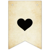 Rustic Elegant Mr. en Mrs Custom Monogram Initiaal Vlaggetjes (Eerste vlag)