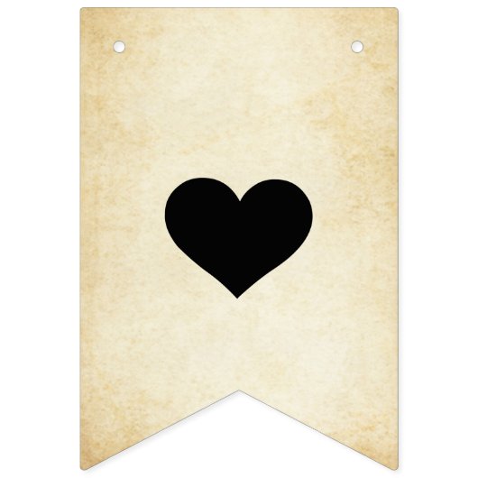 Rustic Elegant Mr. en Mrs Custom Monogram Initiaal Vlaggetjes (Eerste vlag)