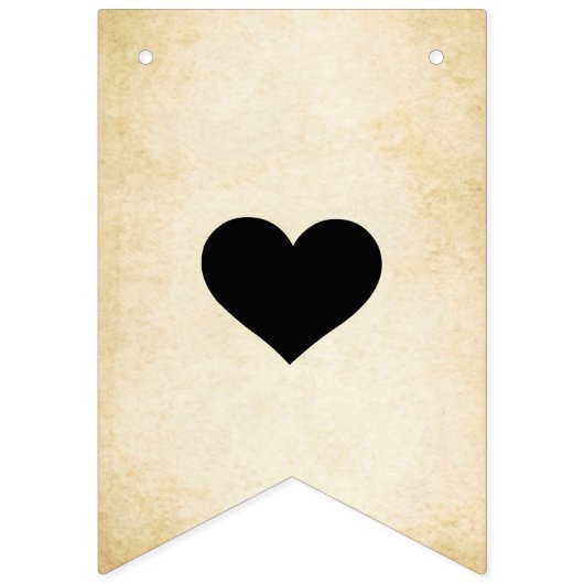 Rustic Elegant Mr. en Mrs Custom Monogram Initiaal Vlaggetjes (Derde vlag)