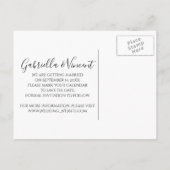 Rustic Elegant Orchid Barn Wedding Save the Date Aankondigingskaart (Achterkant)