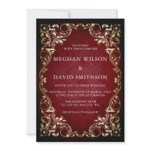 Rustic Elegant Ornamental Red Wedding