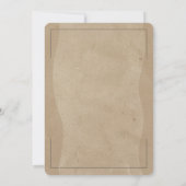 Rustic Elegant Parchment Wedding Kaart (Achterkant)