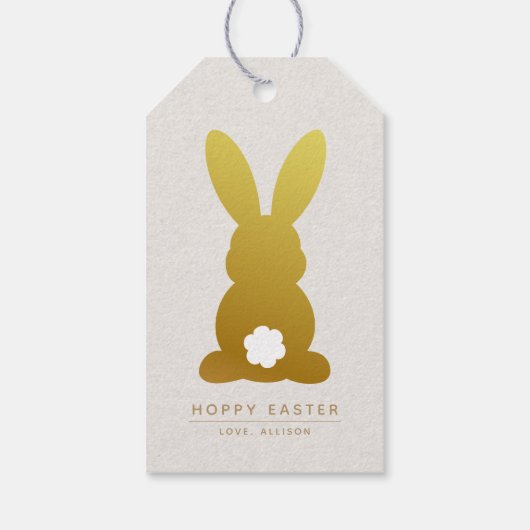 Rustic Elegant Pasen gepersonaliseerd Cadeaulabel (Achterkant)