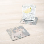 Rustic elegant photo boho wedding kartonnen onderzetters<br><div class="desc">Rustic elegant photo boho wedding paper coasters.
Add your own photo,  names and date to personalize it.</div>