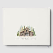 Rustic Elegant Pine Bossen Forest Barnyard Wedding Gastenboek (Achterkant)