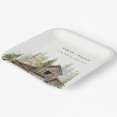 Rustic Elegant Pine Bossen Forest Barnyard Wedding Papieren Bordje (Gebogen)