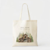 Rustic Elegant Pine Bossen Forest Barnyard Wedding Tote Bag (Voorkant)